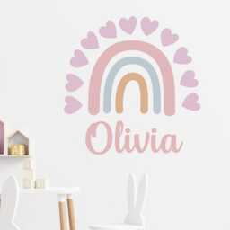 Rainbow Decal Girls Room - Name Wall Decors Decals Sticker Art - thumbnail 3