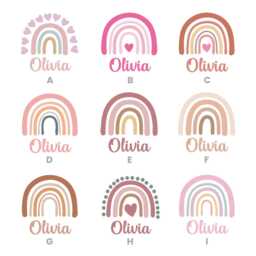 Rainbow Decal Girls Room - Name Wall Decors Decals Sticker Art - thumbnail 2