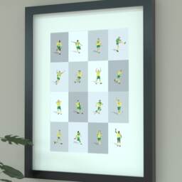 Norwich City Legends Illustrated Art Print - Canaries Poster Gift - thumbnail 1