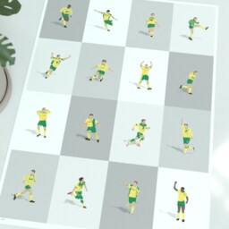 Norwich City Legends Illustrated Art Print - Canaries Poster Gift - thumbnail 3