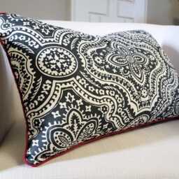 Holiday Pillow Cover Set - Toss Set, Throw Cover, 12x20 With Red Trim Detail - thumbnail 2