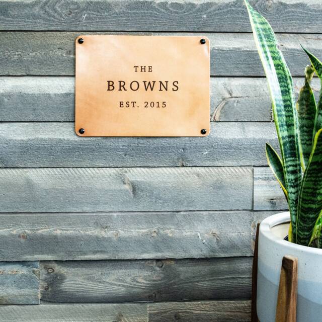 Custom Leather Home Decor Sign, Personalized Gifts, Gifts For Him, Her, Custom Gift, Sign, Personalized Wall Decor - image 1