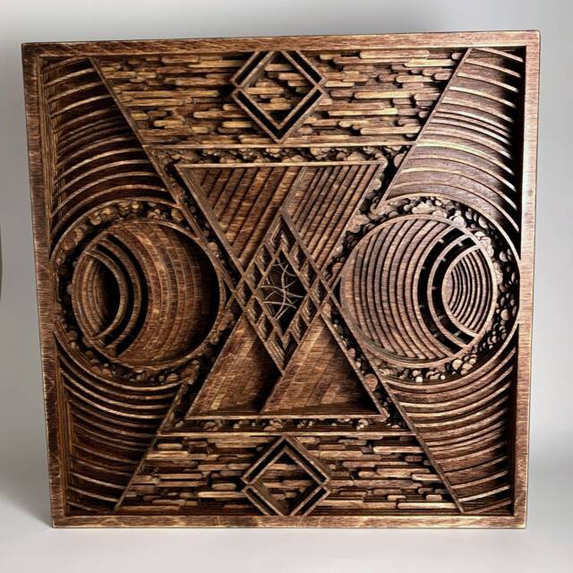 Wood Laser Cut Artwork - Time Watcher - image 1