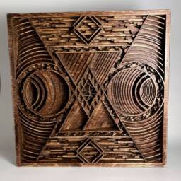 Wood Laser Cut Artwork - Time Watcher - thumbnail 1