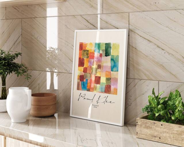 Paul Klee Untitled 1914 Art Print Abstract Wall Decor Framed Unframed A3 A4 Decorative - image 1