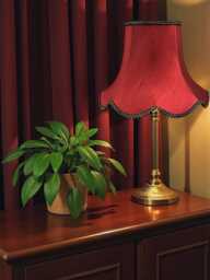 Traditional Burgundy Red Fabric Lampshade Handmade For Table & Floor Standard Lamp Bases, Wall Light Fixtures, Ceiling Fittings - thumbnail 1