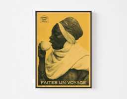 Coffee Poster Print - Vintage Touareg Sahara Africa Caf?? Mid Century Modern Bohemian Advertisement Travel 20-40% Off + Free Shipping - thumbnail 1