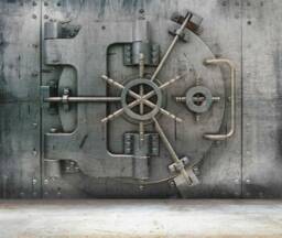Metal Door Bank Wallpapers Print Steel Decor Removable Wallpaper Original Large Wall Art Texture Self-Adhesive Large Wallpaper - thumbnail 1
