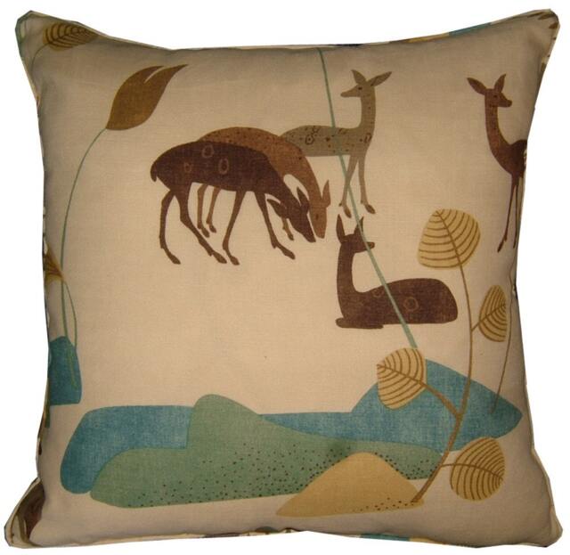 "Gp & J Baker ""Deer' Cushion Pillow Cover 18" - image 1