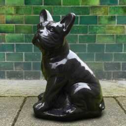 Cement French Bulldog Statue Concrete Dog Figurine Stone Decoration Memorial Pet Ornament Handmade Sculpture Pet Yard Art - thumbnail 1