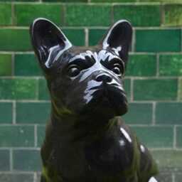 Cement French Bulldog Statue Concrete Dog Figurine Stone Decoration Memorial Pet Ornament Handmade Sculpture Pet Yard Art - thumbnail 2