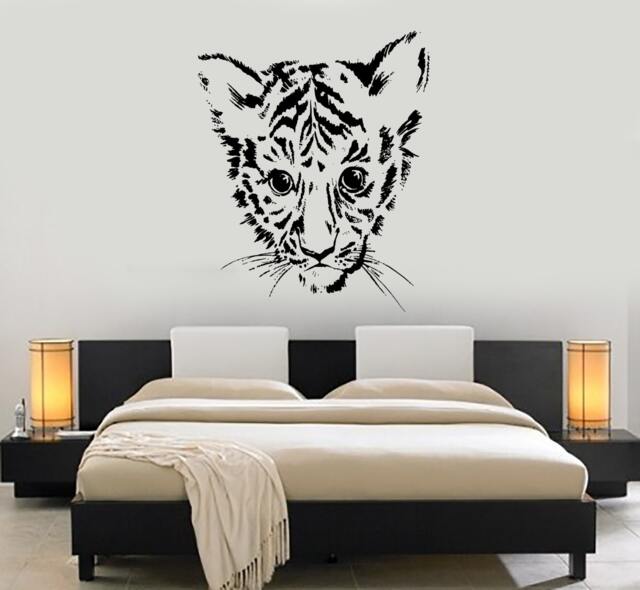 Wall Decal Vnyl Baby Tiger Cub Jungle Africa Mural Art 1459Dz - image 1