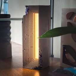Crystal Concrete Led Table Lamp Modern Industrial Decor - thumbnail 3