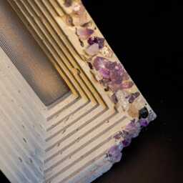 Crystal Concrete Led Table Lamp Modern Industrial Decor - thumbnail 4
