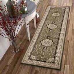 Green Beige Classic Traditional Vintage Thick Living Room Carpet Runners Floral Persian Style Rugs - thumbnail 4