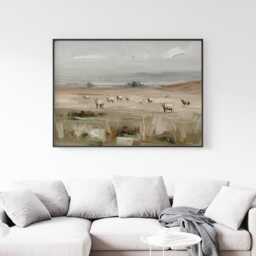 Sheep Meadow Poster, Highland Landscape Print, Country Wall Art, Paper - thumbnail 3