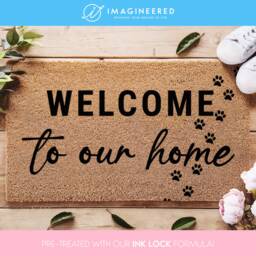 Welcome To Our Home - Dog Doormat Mat Funny Gift Parents Lover Custom Mom Mum - thumbnail 1
