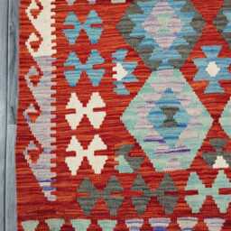 Classic Rug, Handmade Artisan Afghan Turkish Scandinavian Navajo Bohemian Wool Flatweave Multicolour Kilim Rug 149x106 cm - thumbnail 4