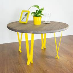 Modern Table Legs, Living Room Furniture, Coffee Bench Single Leg, Yellow Gloss Color - thumbnail 2