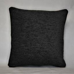Grey Gold Chenille Decorative Throw Pillow With Piping Stripe Solid Floral - thumbnail 2
