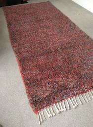 Boucherioute Rug - Berber Atlas Rug/ Moroccan Handwoven Vintage Rug, Wool & Cotton/310 X 140 cm 10.2 X 4.6 Ft Code 315
