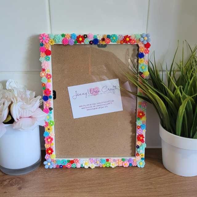 Colourful 3D Acrylic Flower Photo Frame 5 X 7 Inches - image 1