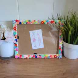 Colourful 3D Acrylic Flower Photo Frame 5 X 7 Inches - thumbnail 2
