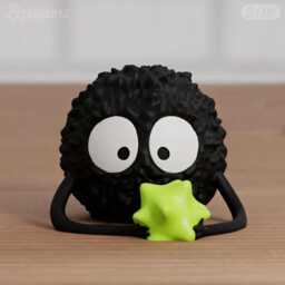 Soot Sprite Inspired Figures - Susuwatari Chibi Set, Cute Anime Desk Decor - Single Or Set Of 3 - thumbnail 3