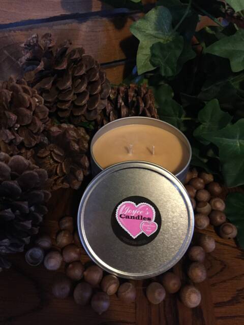 Sandalwood Handmade Hand Poured 16 Oz Soy Candle in Metal Tin With Matching Lid - image 1