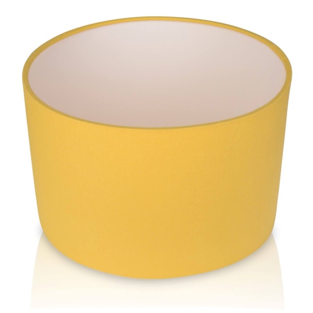 Yellow Panama Cotton Lampshade, Handmade Ceiling Or Table Shade, Colourful Home Decor - image 1