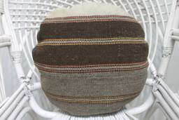 Designer Pillows, Kilim Personalized Gift, 18x18 Pink Cushion Case, Circle Cushion, Organic Pillow, Tribal Pillow Covers, 33 - thumbnail 1