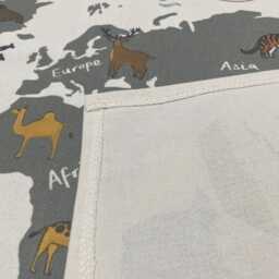 Nordic World Map Tapestry, Kids Room, Nursery Wall Hanging Decor, Scandinavian Art - thumbnail 3