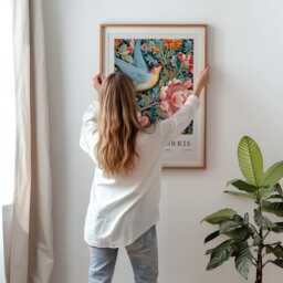 William Morris Print, Art, Exhibition Poster, Birds Morris, Green, Hummingbird Wall Art - thumbnail 3