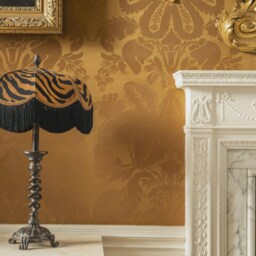 Tiger Print Velvet Fringed Lampshade Art Deco Style, Handmade in England - thumbnail 2