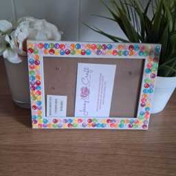 Colourful Smiley Face Confetti Photo Frame 4 X 6 Inches - thumbnail 2