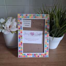 Colourful Smiley Face Confetti Photo Frame 4 X 6 Inches - thumbnail 4