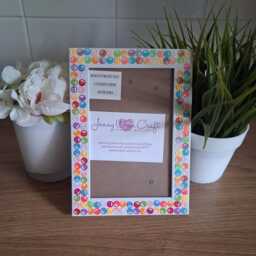 Colourful Smiley Face Confetti Photo Frame 4 X 6 Inches - thumbnail 1