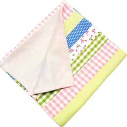 Baby Blanket, Cuddly Children's Blanket in Pink & Green, Also Available As A Set With Sleeping Bag. Handmade By Bab-Berlin - thumbnail 2