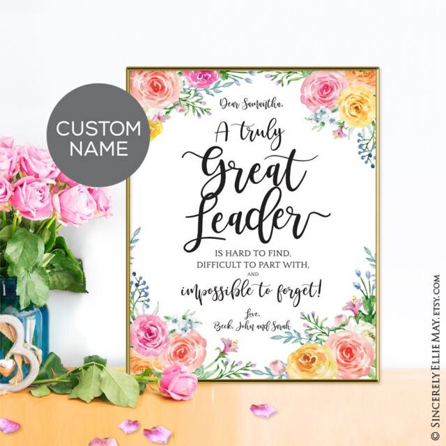 Leadership Gifts Appreciation - Leader Wall Art Personalization Quotes, Great As Office Gift You Print 40321 - image 1
