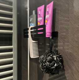 Handmade Stainless Steel Shower Caddy Shelf - Bathroom Organizer - thumbnail 1