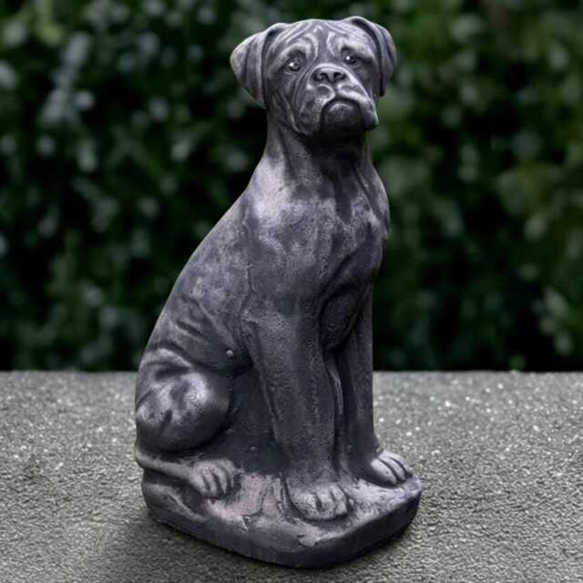 Garden Boxer Statue Large Dog Sculpture Cement Animal Figurine Outdoor Pet Decoration Handmade Dog Lover Gift Yard Art - image 1