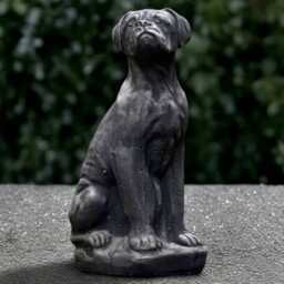 Garden Boxer Statue Large Dog Sculpture Cement Animal Figurine Outdoor Pet Decoration Handmade Dog Lover Gift Yard Art - thumbnail 3