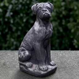 Garden Boxer Statue Large Dog Sculpture Cement Animal Figurine Outdoor Pet Decoration Handmade Dog Lover Gift Yard Art - thumbnail 1