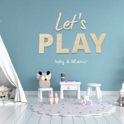 Let's Play Sign - Wall Lettering Wooden Nursery Nursery/Playroom Decor Art Bedroom Acrylic Playroom - thumbnail 3