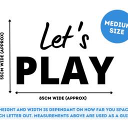 Let's Play Sign - Wall Lettering Wooden Nursery Nursery/Playroom Decor Art Bedroom Acrylic Playroom - thumbnail 4
