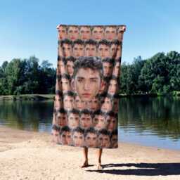 Funny Personalised Custom Photo Upload Collage Soft Highly Absorbent Beach Bath Sheet Towel Decoration Family Pet His Her Gift - thumbnail 3