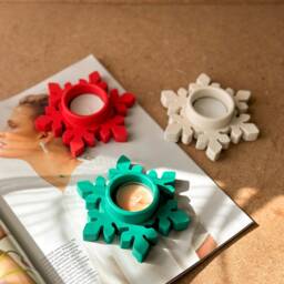 Christmas Tea Light Holders - Table Decor New Year Ornaments Gift Idea - thumbnail 3