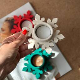 Christmas Tea Light Holders - Table Decor New Year Ornaments Gift Idea - thumbnail 4