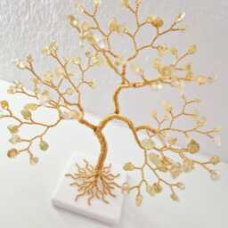 Citrine Quartz Tree, November Birthstone, 13Th Anniversary Gift For Wife, Feng Shui Decor - thumbnail 2