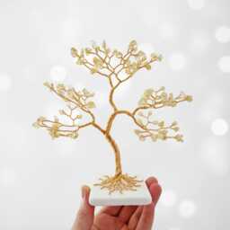 Citrine Quartz Tree, November Birthstone, 13Th Anniversary Gift For Wife, Feng Shui Decor - thumbnail 1